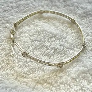Silver wire wrapped bracelet