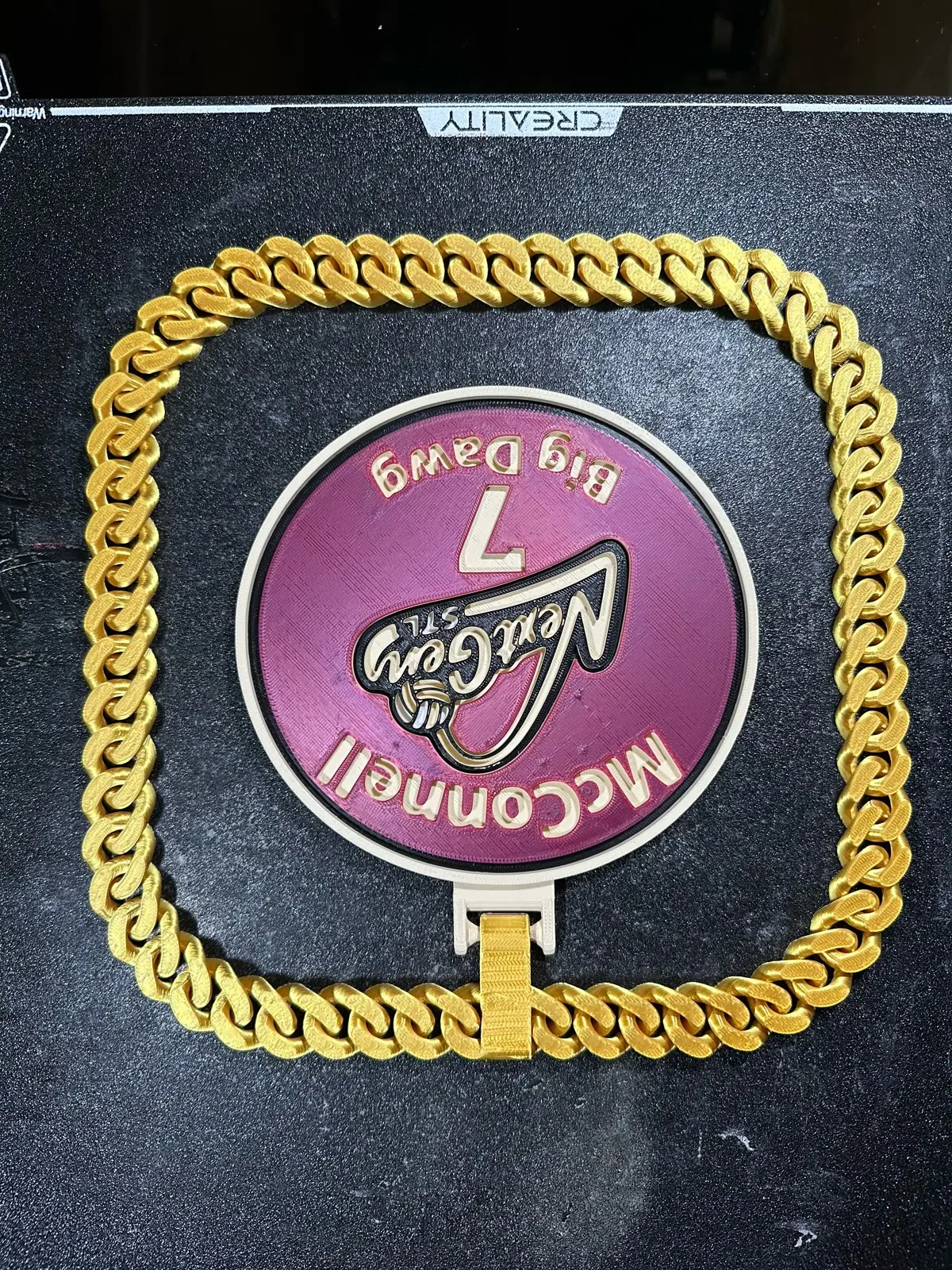 Custom Turnover Chain 3D Printed | Your Name Your Colors | Hype Fan Chain