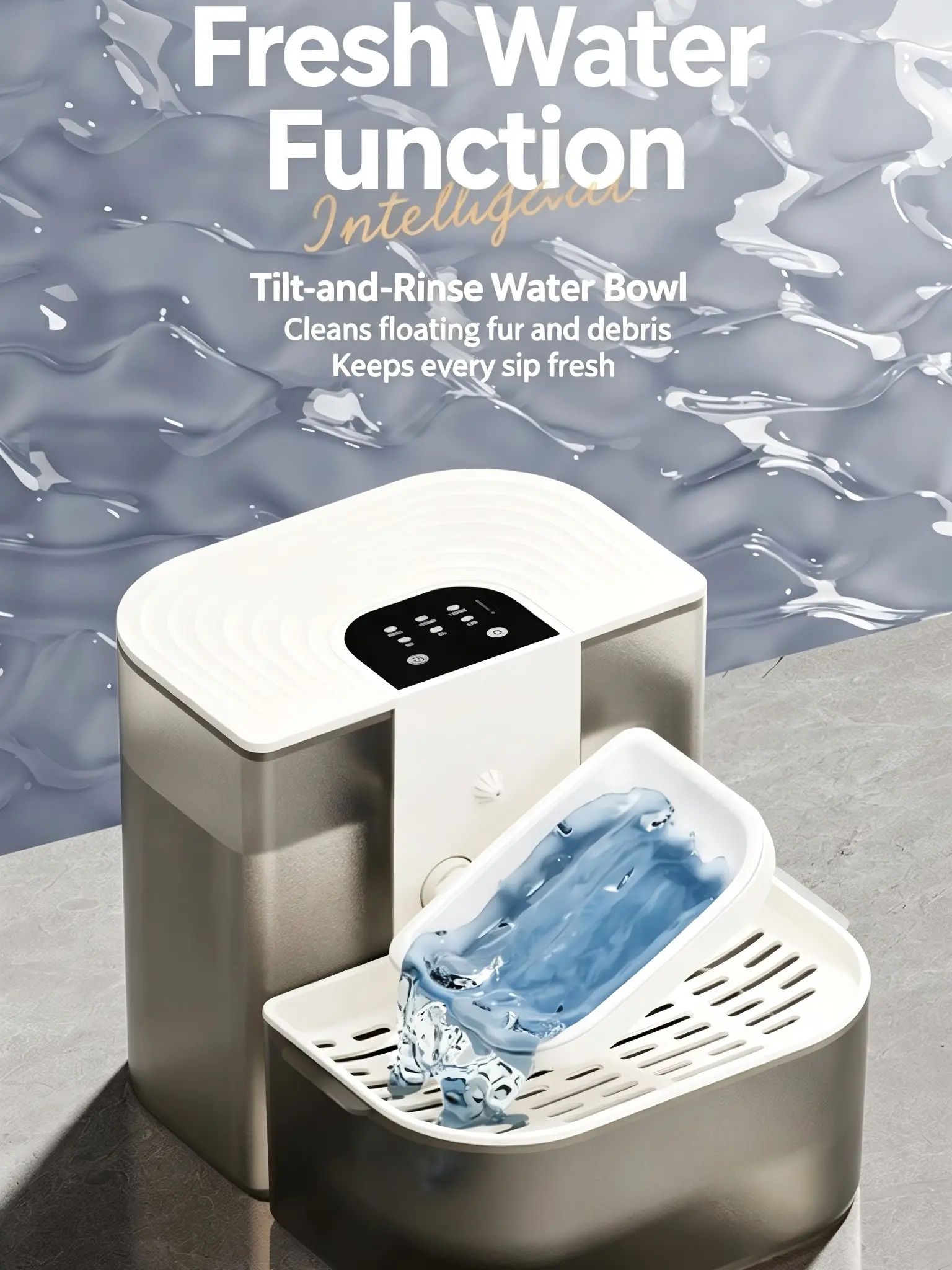 Filterless Wireless Cat Water Fountain - 2026 Smart Tech, 4500ml Capacity, 28°C Constant Heating, Auto Self-Cleansing Bowl, No Filter Replacement Needed