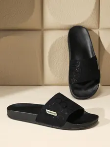 Men's Fashion Slip-On Sandals, High-End Simple Letter Patch Design, Bohemian Style, Durable Daily Wear, All Season Shoes