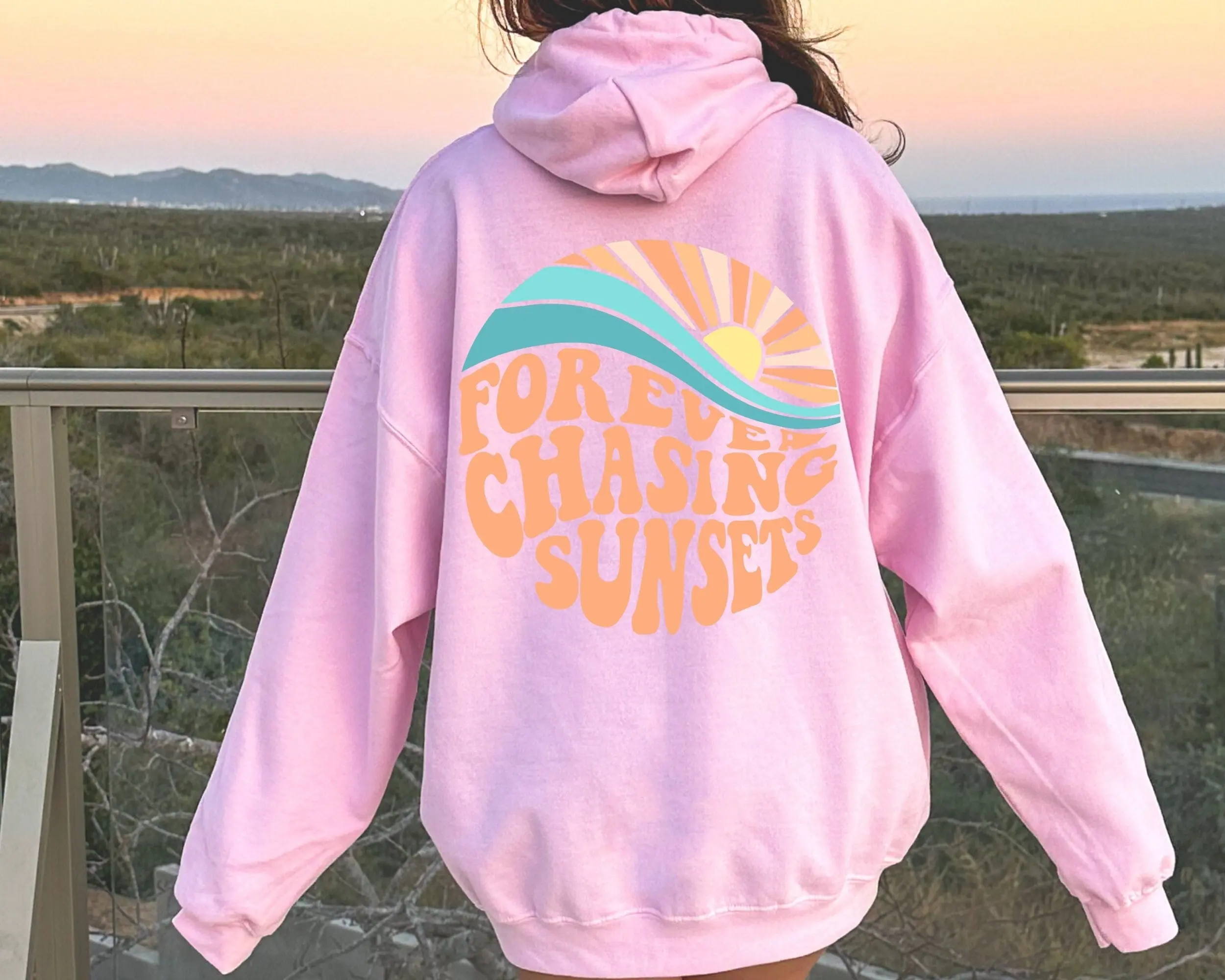 Forever Chasing Sunsets Hoodie or Sweatshirt, Beach Sweatshirt, Trendy Hoodie, Hoodie With Words on Back, Aesthetic Shirt, Trendy Sweatshirt #JENNIF15