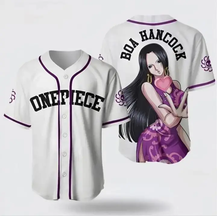 Hancock Anime Baseball Jersey Button Down Shirt Premium Breathable Mesh Polyester Casual Streetwear Cosplay Apparel Gift for Anime Fans