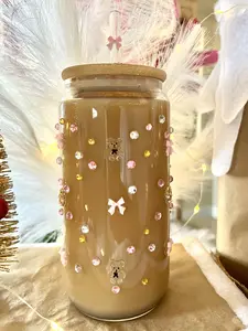 Viral Holiday Charm Christmas Cups 2025 Limited Edition Set with Lid & Straw - Miss Teddy - Decorative Drinkware