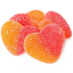 Clever Candy Sour Peachy Hearts Gunmy Candy