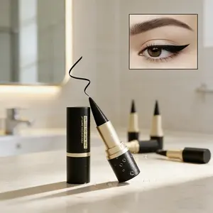 1 Gel Eyeliner Pencil, Quick-drying Eye black crayon matte Eyeliner Cream  Eyeliner,Cat Eye MakeupStencil,Smoky Eyeshadow Palette Goth Halloween Makeup Kit,girl's favorite Valentine's Day makeup gift.