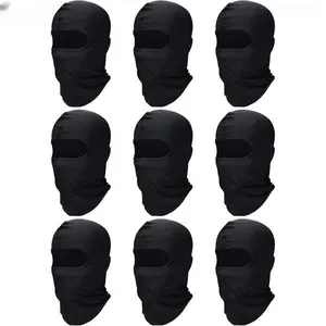 6/8/9-Pcs Ski Mask Set, Polyester Spandex 1-Size All-Seasons Balaclava Protective Gear, Moisture-Wicking Full Face Gaiter for Men, Breathable Outdoor Sports Accessory