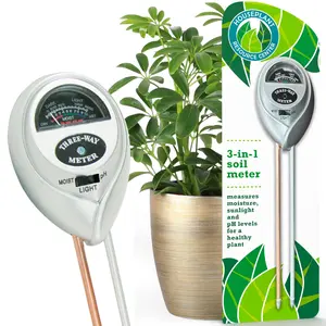 Houseplant 3-in-1 Soil Meter — Measures Light, Moisture & pH for Optimal Growth | Battery-Free
