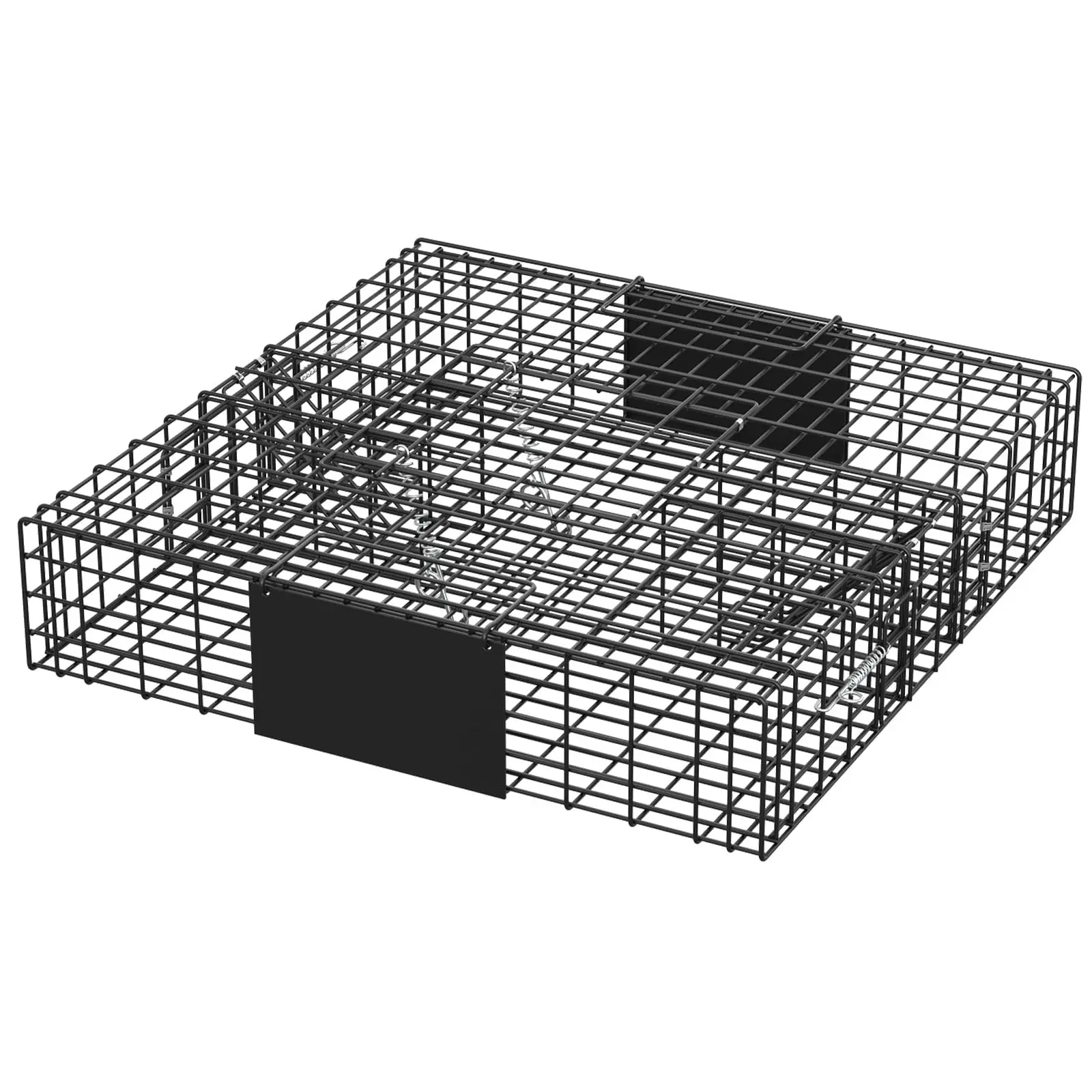 Squirrel Trap with Carrying Handle 2-Door Humane Live Animal Catch Release Cage Indoor Outdoor Catcher for Chipmunks Squirrels Weasels Voles Rabbits Moles Guinea Pigs Hamsters