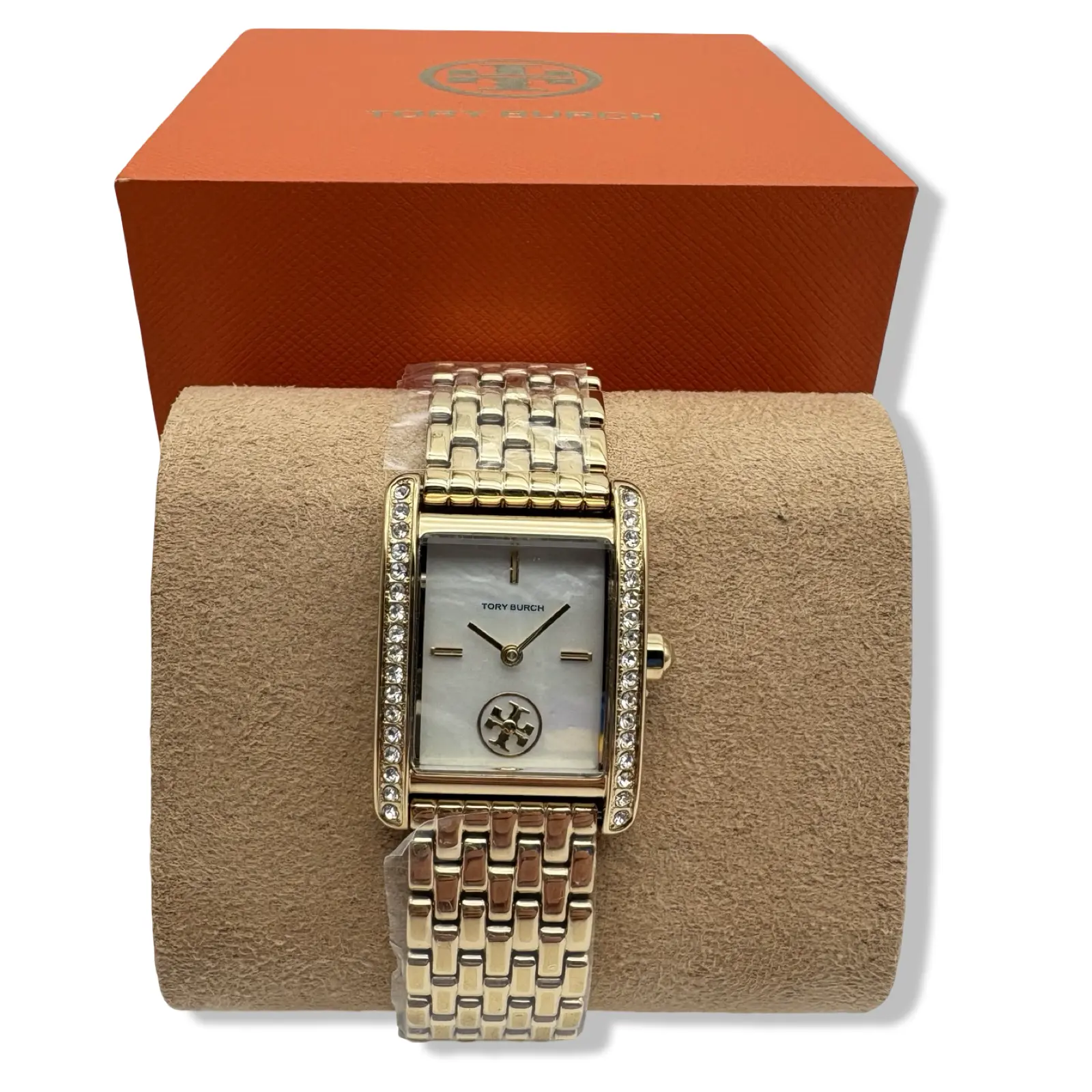 Pre-Owned Tory Burch Eleanor Gold-Tone Stainless Steel Bracelet Watch - Model TBW1073