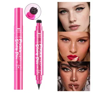 Effortless Faux Freckles! Waterproof 2-in-1 Freckle Stamp & Eyeliner Pen for Natural, Long-Lasting Makeup