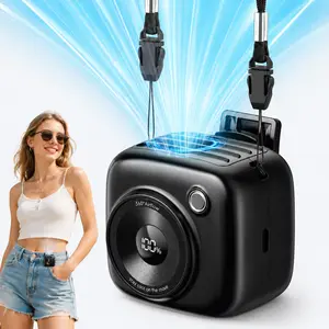 Portable Waist Fan, Rechargeable Wearable Clip-on Fan with LED Display, 3 Speeds, 3000mAh Battery, Up to 10H Runtime, Mini Turbo Airflow Fan for Belt, Shirt, Hat, Makeup, Concert, Travel Essentials Gift for Men Women