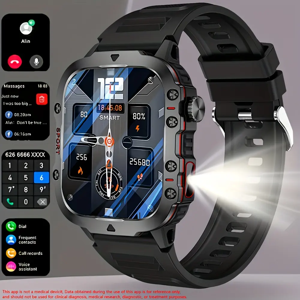 New smart watch designed for both men and women—send messages/multiple sports modes/remote camera control, compatible with iPhone and Android systems, supports USB charging, features smart connectivity, stylish design, clear screen display. tiktokshopspri