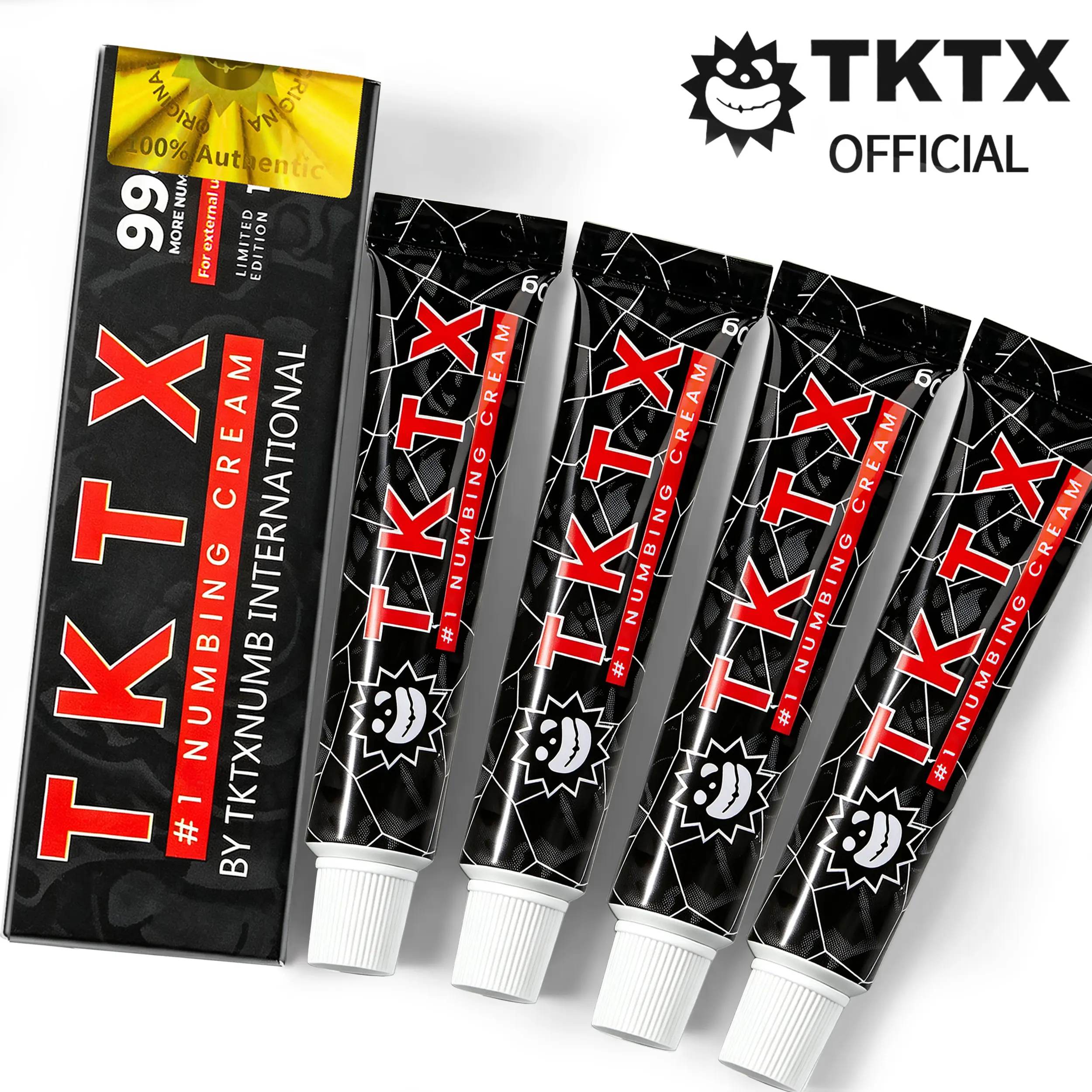 TKTX Tattoo Numbing Cream, Black 99% Painless Very Strong Relief Cream for Tattoos,Waxing, Microneedling, Lecithin External Cream(10g)Cosmetic.