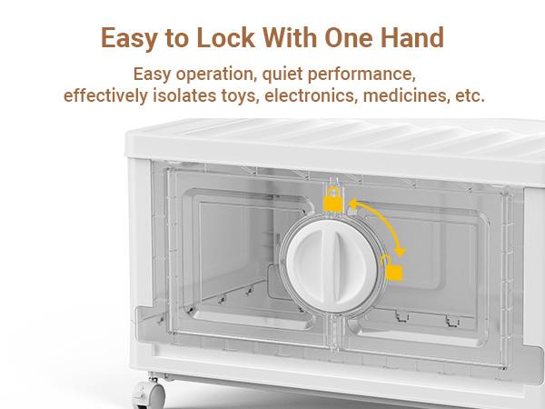 BROVIEW V9 360Qt/480Qt Stackable Storage Bins with Lids, Closet Organizers and Storage Drawer, Collapsible Storage Bin with Wheels, Plastic Cabinet for Home Toy Clothes Dorm Organizer