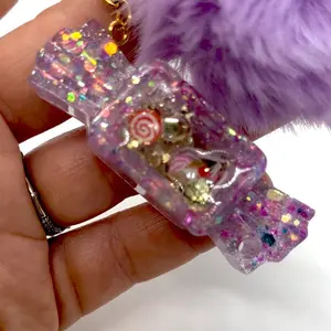 Rectangular candy shaker keychain