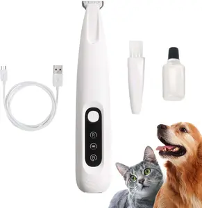 All for Paws Dog Grooming Kit with LED Light 18mm Blade Cat Clippers for Grooming 35dB Low Noise Pet Paw Trimmer Precision Clippers for Paws Ears Face and Rump USB Rechargeable Waterproof IPX4