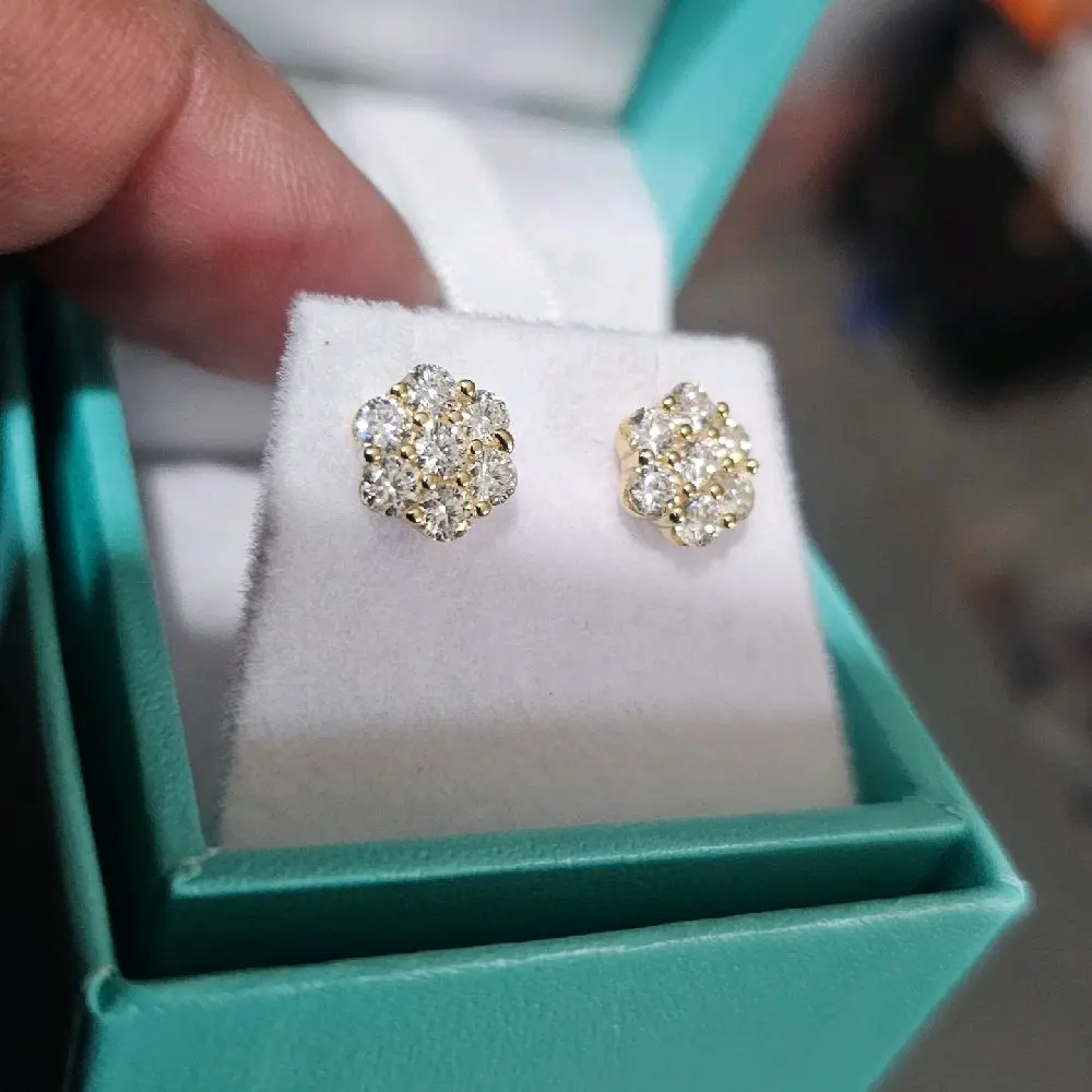 flower earrings vvs1