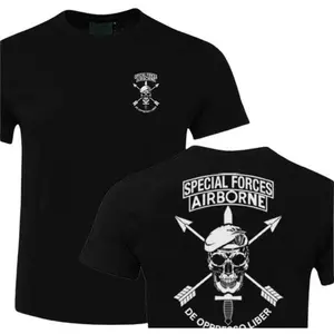 NEW Army Special Forces Airborne Graphic Tee - Premium Cotton Military Style Shirt for Men Cotton Fit