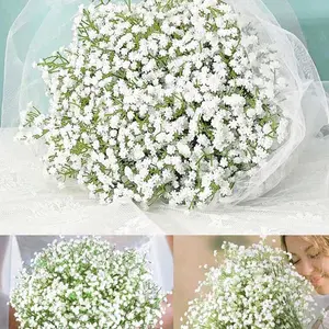 40pcs Artificial Gypsophila Flowers with Stems, Realistic Touch Fake Flowers, Artificial Bouquets for Home Office Decor, Wedding Birthday Party Decoration, Flower Arrangement