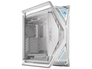 ASUS ROG Hyperion GR701 EATX full-tower computer case with Semi-open structure, tool-free side panels, supports up to 2 x 420mm radiators, built-in graphics card holder, 2x front panel Type-C