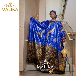 First Quality Print Perfumed Bazin Riche Boubou African Guinea Classical Party Dress Origianl Basin Riche Maxi Long Sleeve