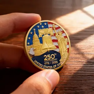 US commemorative coins, collector-grade replicas, classic coin design, high-quality yellow replica coins