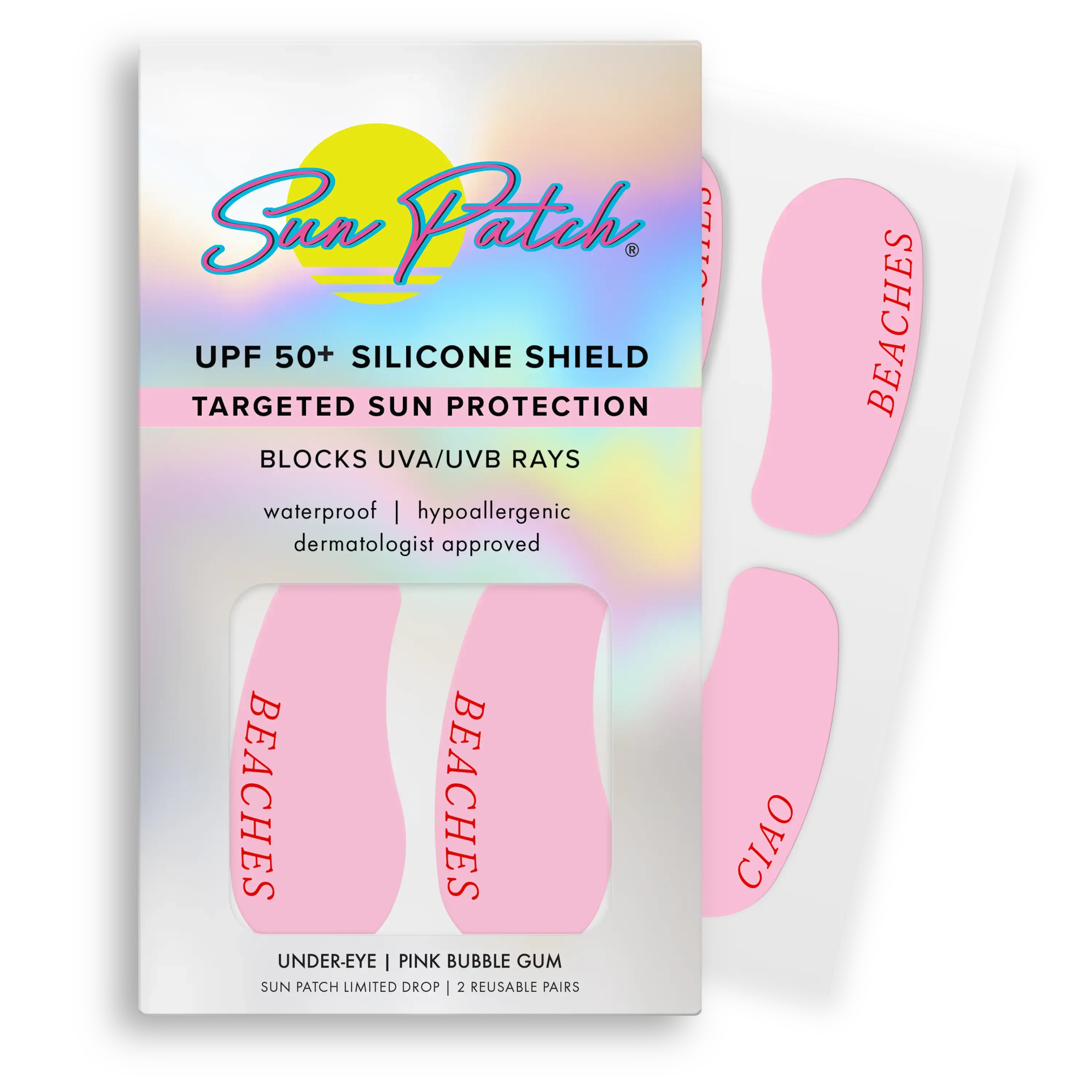 [NEW] Sun Patch Under-Eye Ciao Beaches Patches UPF 50+ Waterproof Gentle Hypoallergenic Targeted UV Protection & Sunscreen Companion for Sensitive Skin