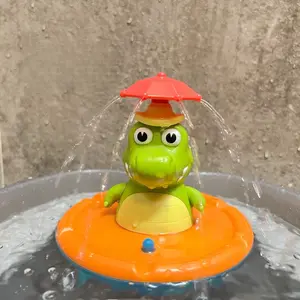 Floating Crocodile Bath Toy with Lights, Automatic Water Sprinkler for Bathtub, Interactive Bath Toys for Babies, Toddler Water Play Toys, Christmas Gift for Kids,