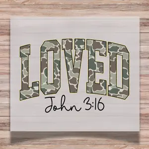 Loved John 3:16 Christian DTF 11" Heat Transfer