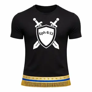 men’s fringe shirt with ribbon of blue biblical clothing men fringe shirt Ephesians 6:11 armor of God shirt men Hebrew Israelite clothing men shirt fringe,Ephesians 6:11 Judah Israelite Biblical Graphic t-shirt for men