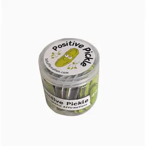 Positive Belief Pickle Jar Gift Set, Emotional Support Cards, Stickers, Keychains, Encouragement Kit for Women and Teens, Back-To-School Teacher Gift