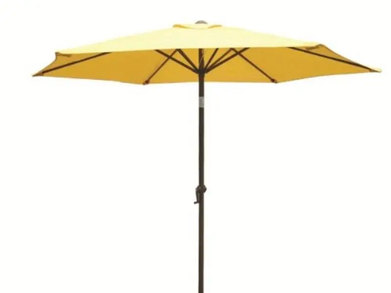 212 MAIN 8-ft Aluminum Frame Sun Parasol Umbrella with Adjustable Canopy, UV-Resistant Polyester Canopy, Hand Crank (Models YF-1104-2.5M, YW), Aluminum Frame Canopy