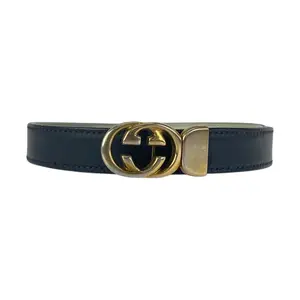 Pre-owned GUCCI Calfskin Small Leather Goods Interlocking Leather Belt