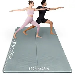 Double Non Slip Exercise Mat, 6.0X4.0ft Enlarged Yoga Mat, 8mm Training Mat  Pilates Mat, Fitness Mat for Home And Outdoor Use, Yoga, Pilates, Fitness Training Mat