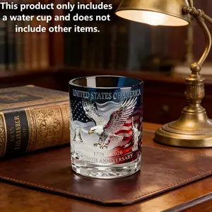 250th Anniversary Whiskey Glass, Bourbon Drinking Glass, Perfect Gift for Men & Couples, Ideal for Independence Day, Father's Day & Daily Use