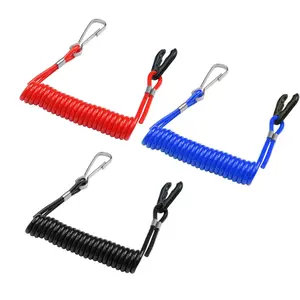 Outboard Replacement Engine Stop Lanyard, Boat Engine Safety Kill Stop, Emergency Ignition Stop for Watercraft Outboard Motors, Boat Key Lanyard Rope Clip