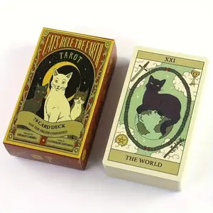 Cat Themed Tarot Card Game, 1 Box Creative Tarot Card Game, Fun Card Game for Family Gatherings, Party, Friends Gatherings, Tarot Card Decks