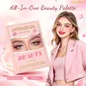 IGOODCO IG3130 Multicolor Eyeshadow Palette - High-Pigment Colorful Pearl, Glitter Sequins Bling Effect Assorted Shades Glitter Makeup Cosmetic Set with Lipsticks, Highlighters, Sunscreen, Ideal for Women's Eye Makeup Enhancement, Stage Use Gifts,familyfu