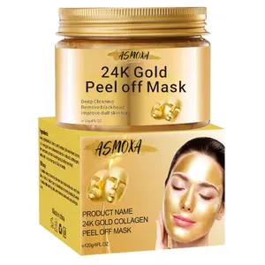 24k Gold Peel Off Mask, Moisturizing Facial Mask, Deep Cleansing Facial Skin Care Mask, Facial Skin Care Product for Women & Men, Face Mask, Face Care Products
