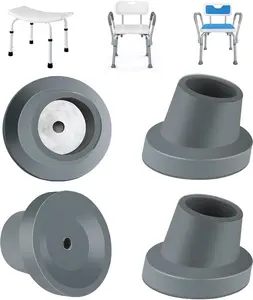 4 Pack Replacement Feet for Shower Chair | 1-1/8"Slope Rubber Tips Non Slip Shower Bench | ZIYIZE Tub Transfer Benches Suction Cup Feet | Bath & Shower Safety Seating &Transfer Benches