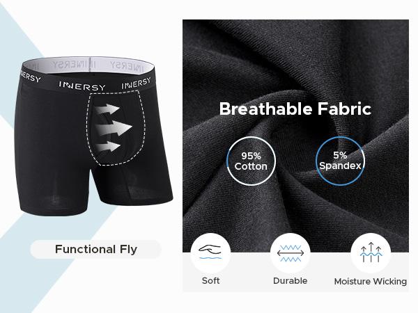 INNERSY Men’s Cotton Printed Boxer Briefs 3-Pack