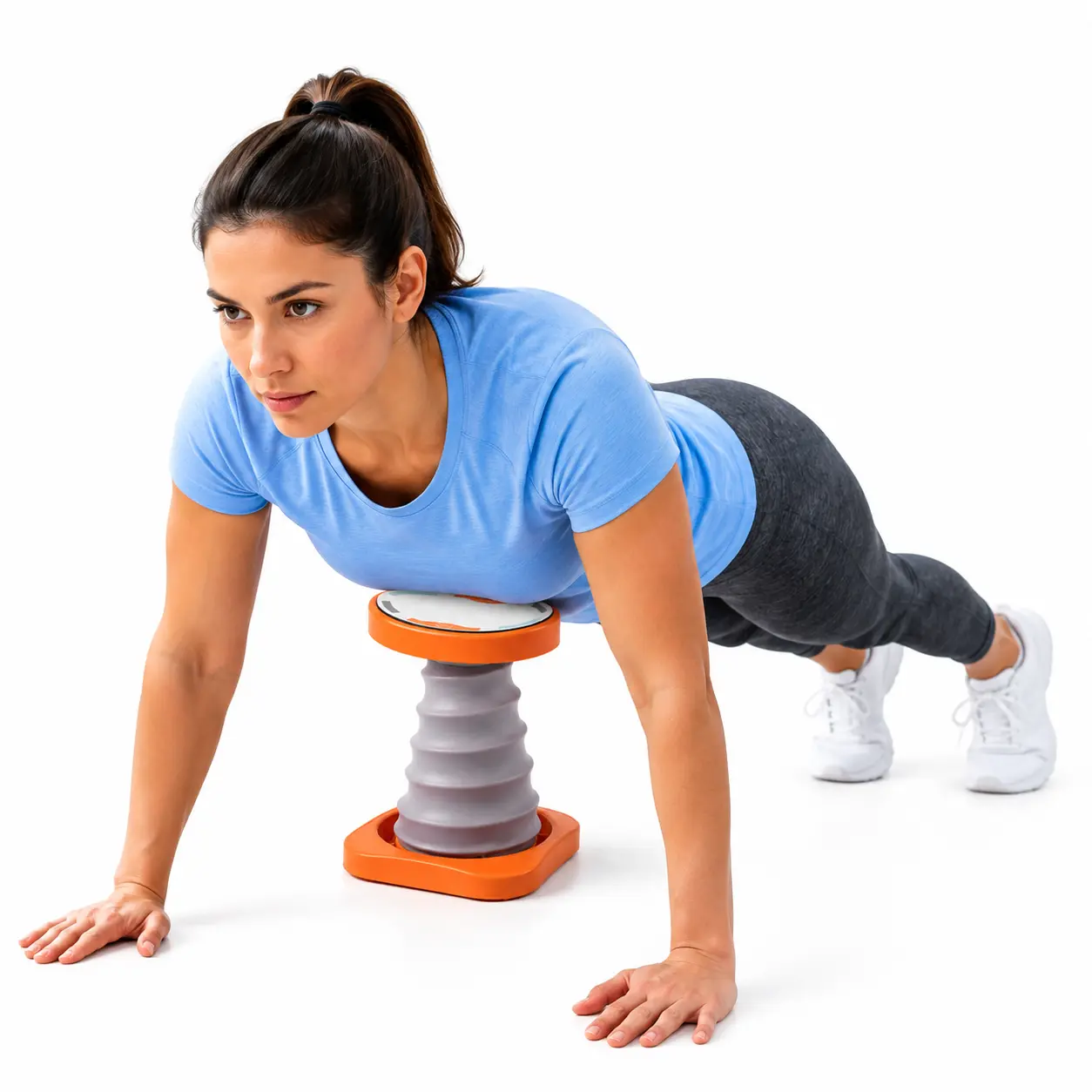 Push Up Board Trainer for Beginners - Portable Compact Plastic Push Up Assist Device with Core Support, Reduces Body Weight Load, for Home Chest & Upper Body Strength Training, Traveling Use