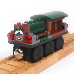 Zany Trains - Rustin' Dustin - Brick Built Wooden Train - Wooden Train with Baseplate Compatible with All Block Brands and Wooden Railway - Series 2