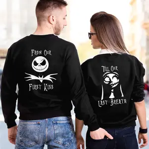 Jack And Sally Couple Sweatshirt, From Our First Kiss Till Our Last Breath Matching Shirt, Anniversary Gift