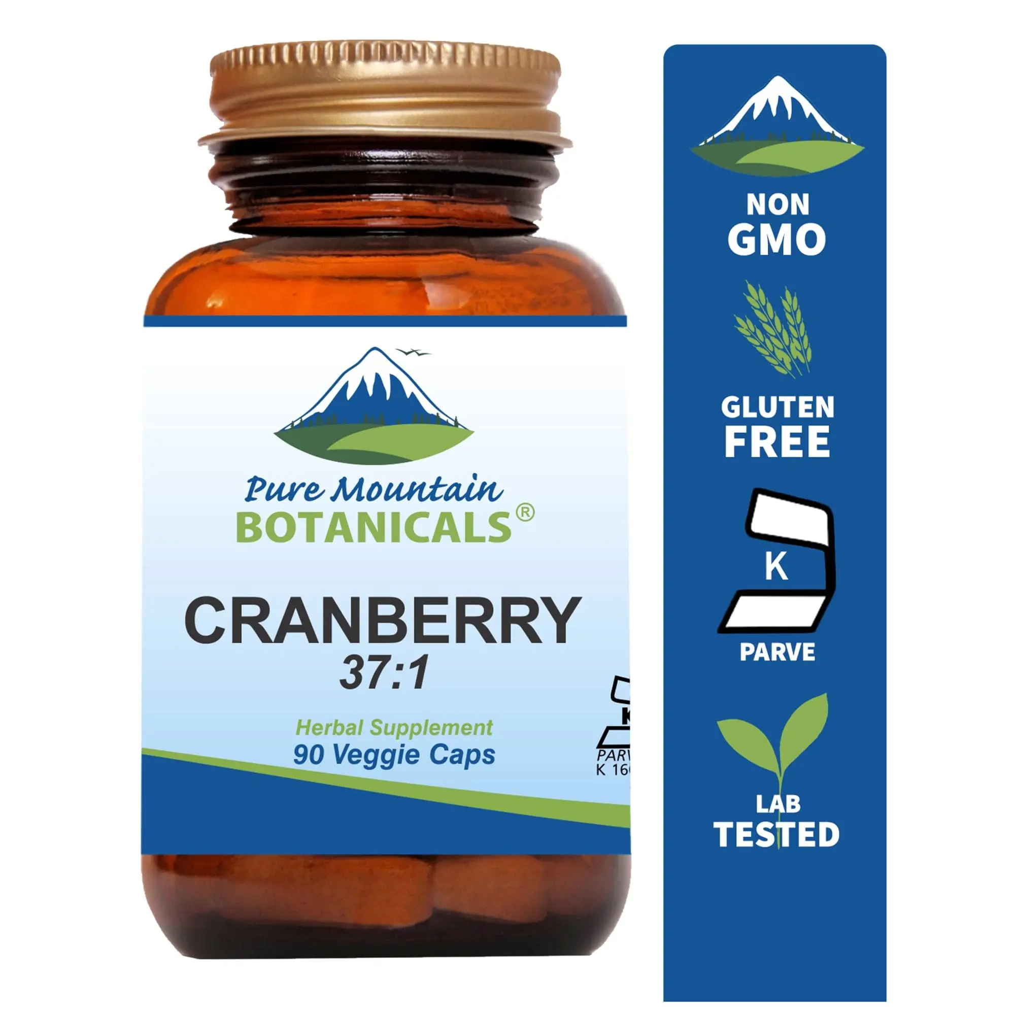 Cranberry Capsules - High Potency 90 Kosher Veggie Caps