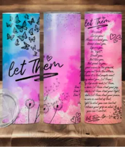 Pastel Colored Let them Sublimation Tumbler Pastel Colored Let them Sublimation Tumbler