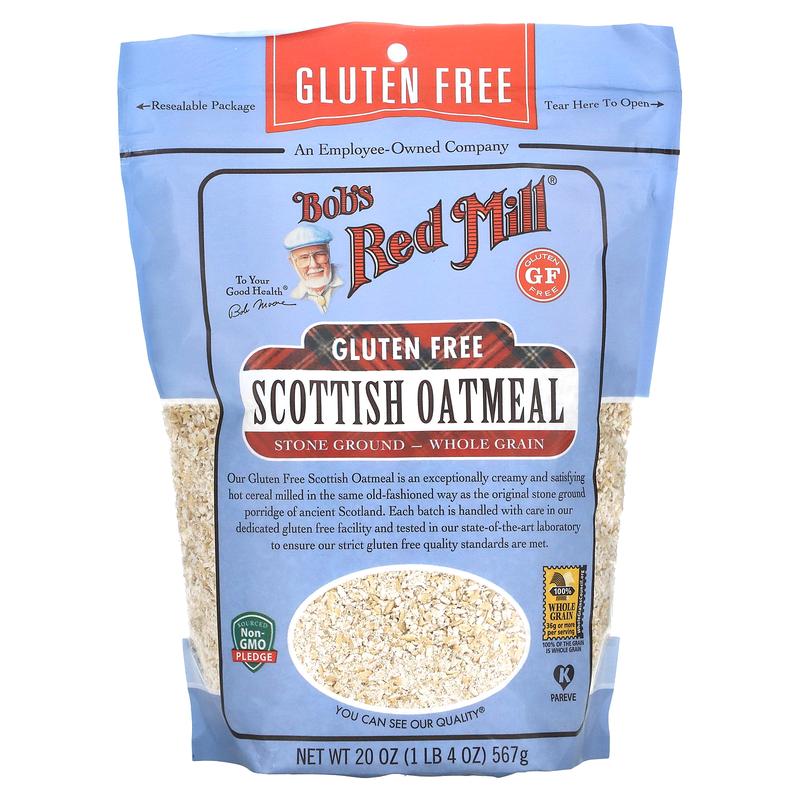 Bob's Red Mill Scottish Oatmeal, Whole Grain, Gluten Free, 20 oz (567 g)