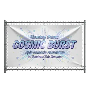 Cosmic Burst Outdoor Banners Water Proof 13oz Scrim Vinyl & 8oz Mesh Ultra Durable Full Color Billboard Signage