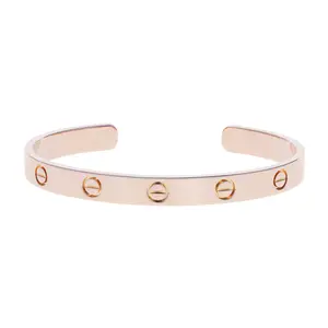 Pre-owned Cartier Love Cuff Bracelet Size 17