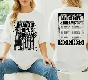 Bruce Springsteen Land Of Hope & Dreams Tour 2026 T-Shirt Vintage Washed Oversized Unisex Concert Shirt Bruce Springsteen Fan Gift Music Tour Merch